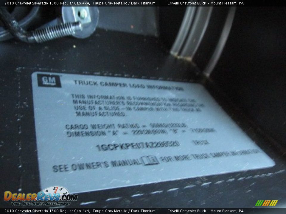 2010 Chevrolet Silverado 1500 Regular Cab 4x4 Taupe Gray Metallic / Dark Titanium Photo #27