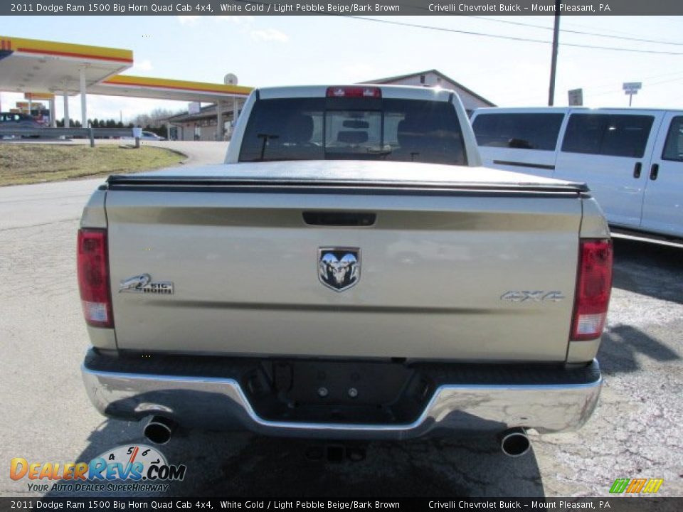 2011 Dodge Ram 1500 Big Horn Quad Cab 4x4 White Gold / Light Pebble Beige/Bark Brown Photo #6