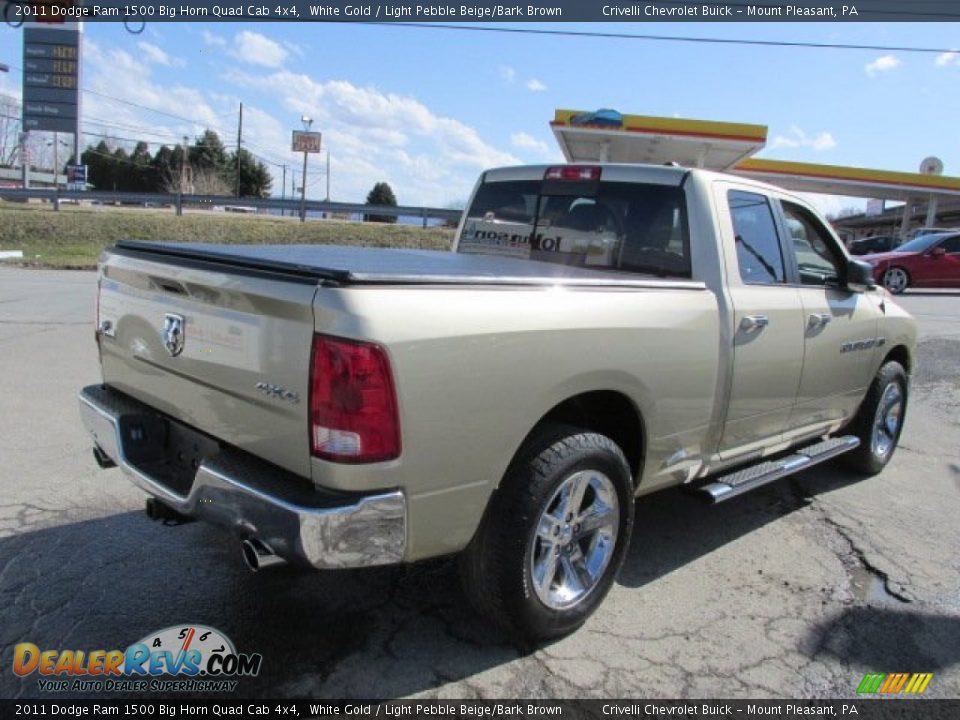 2011 Dodge Ram 1500 Big Horn Quad Cab 4x4 White Gold / Light Pebble Beige/Bark Brown Photo #9
