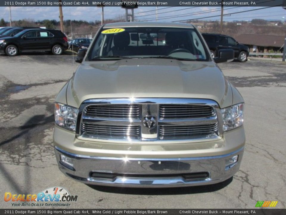 2011 Dodge Ram 1500 Big Horn Quad Cab 4x4 White Gold / Light Pebble Beige/Bark Brown Photo #12