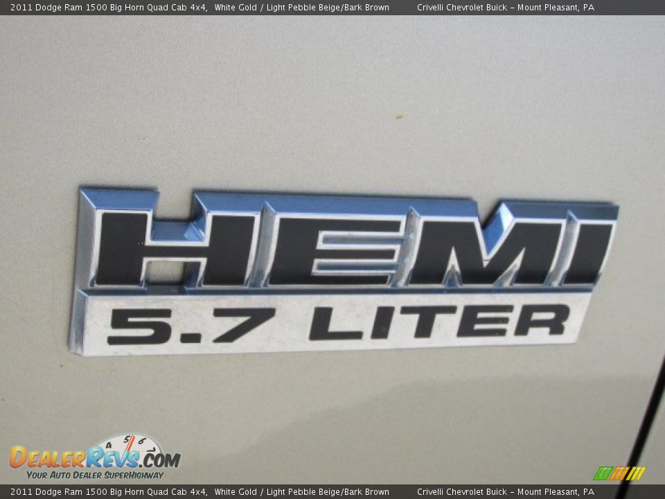 2011 Dodge Ram 1500 Big Horn Quad Cab 4x4 White Gold / Light Pebble Beige/Bark Brown Photo #13