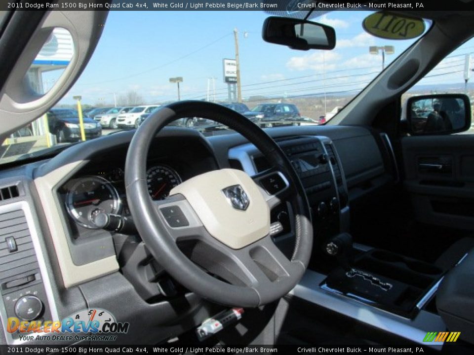 2011 Dodge Ram 1500 Big Horn Quad Cab 4x4 White Gold / Light Pebble Beige/Bark Brown Photo #21