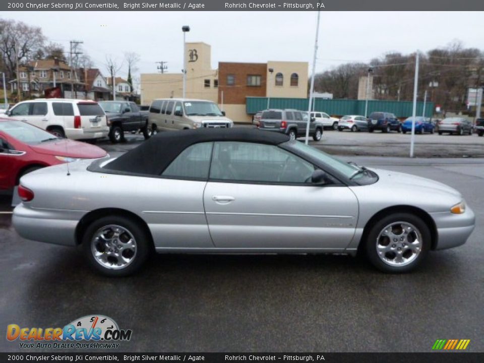 2000 Chrysler Sebring JXi Convertible Bright Silver Metallic / Agate Photo #10