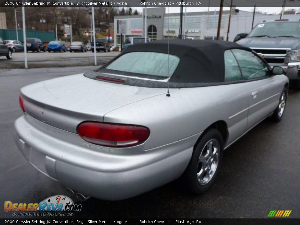 2000 Chrysler Sebring JXi Convertible Bright Silver Metallic / Agate Photo #11