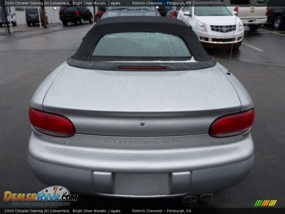 2000 Chrysler Sebring JXi Convertible Bright Silver Metallic / Agate Photo #12