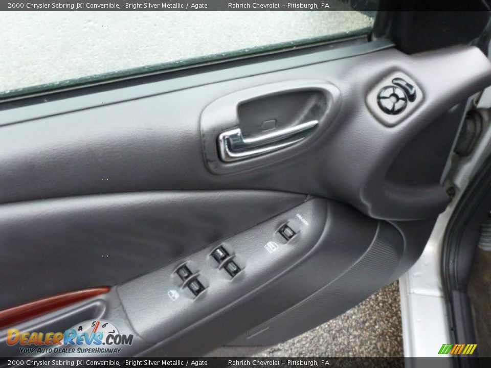 2000 Chrysler Sebring JXi Convertible Bright Silver Metallic / Agate Photo #14