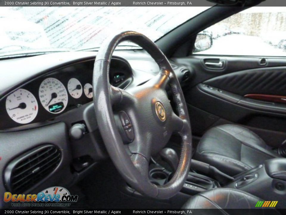 2000 Chrysler Sebring JXi Convertible Bright Silver Metallic / Agate Photo #15