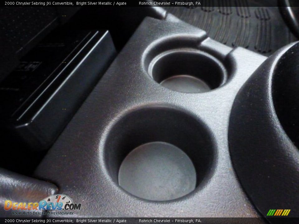2000 Chrysler Sebring JXi Convertible Bright Silver Metallic / Agate Photo #16