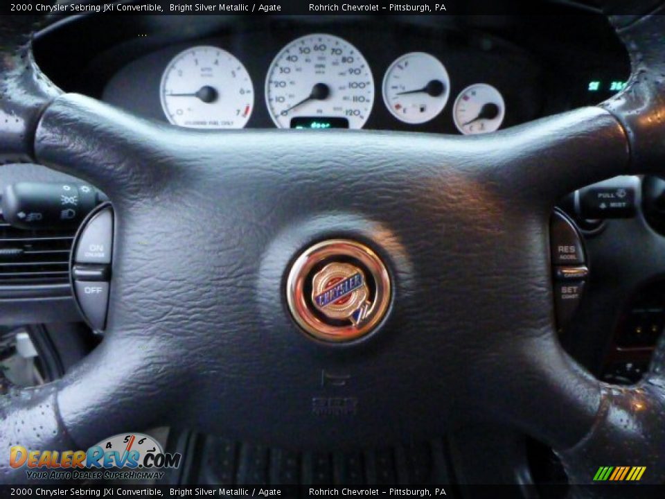 2000 Chrysler Sebring JXi Convertible Bright Silver Metallic / Agate Photo #18
