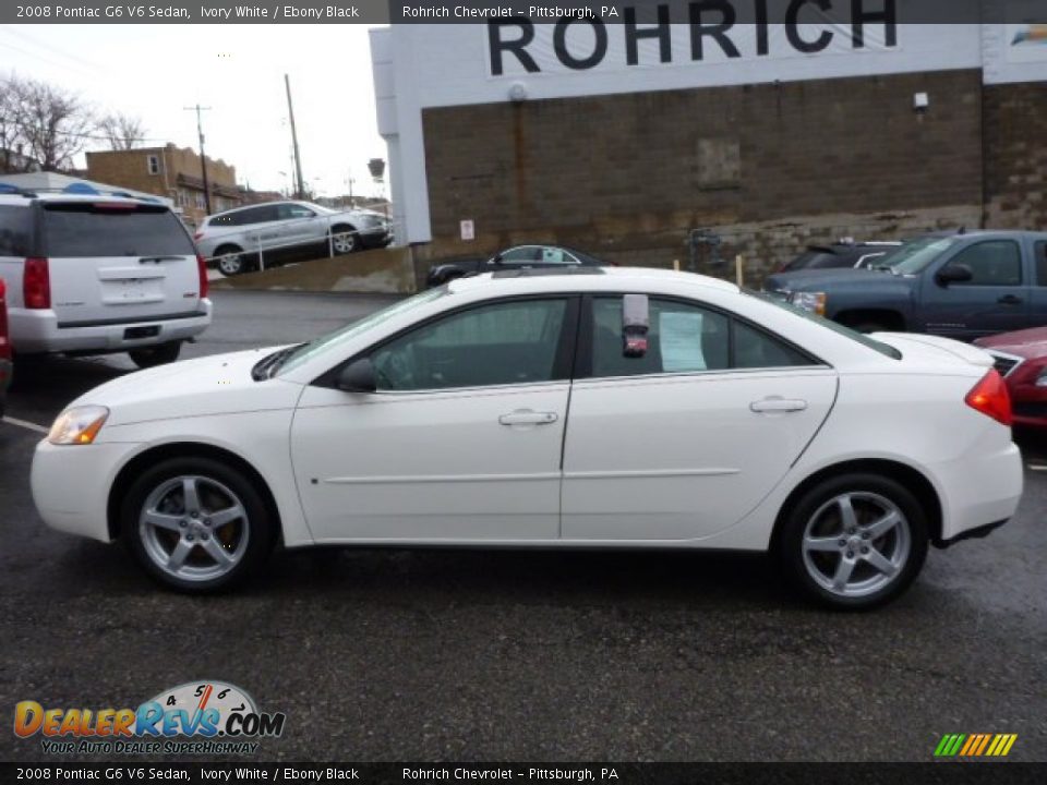 2008 Pontiac G6 V6 Sedan Ivory White / Ebony Black Photo #2
