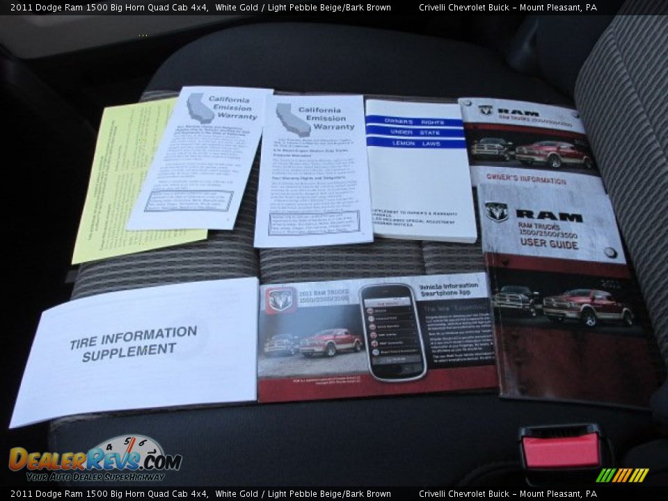 2011 Dodge Ram 1500 Big Horn Quad Cab 4x4 White Gold / Light Pebble Beige/Bark Brown Photo #35