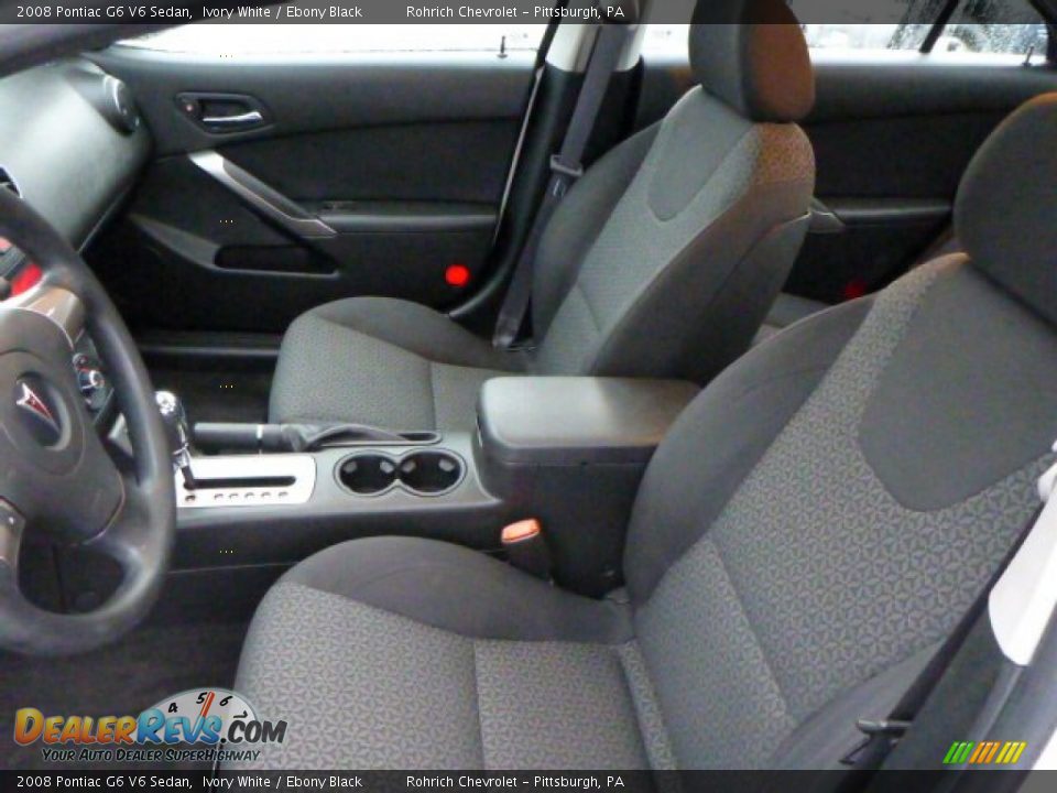 2008 Pontiac G6 V6 Sedan Ivory White / Ebony Black Photo #4