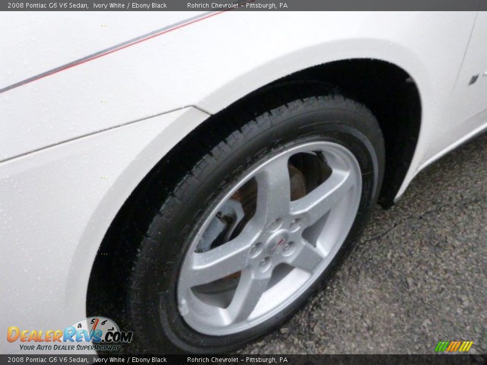 2008 Pontiac G6 V6 Sedan Ivory White / Ebony Black Photo #8