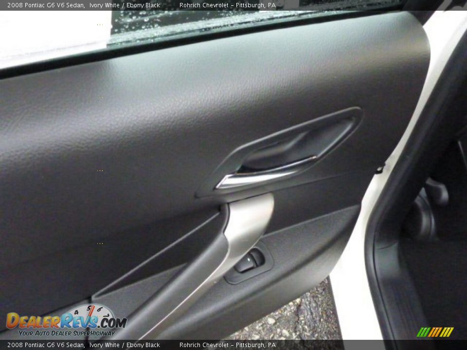 2008 Pontiac G6 V6 Sedan Ivory White / Ebony Black Photo #15