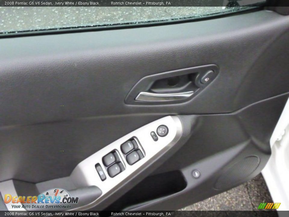 2008 Pontiac G6 V6 Sedan Ivory White / Ebony Black Photo #16