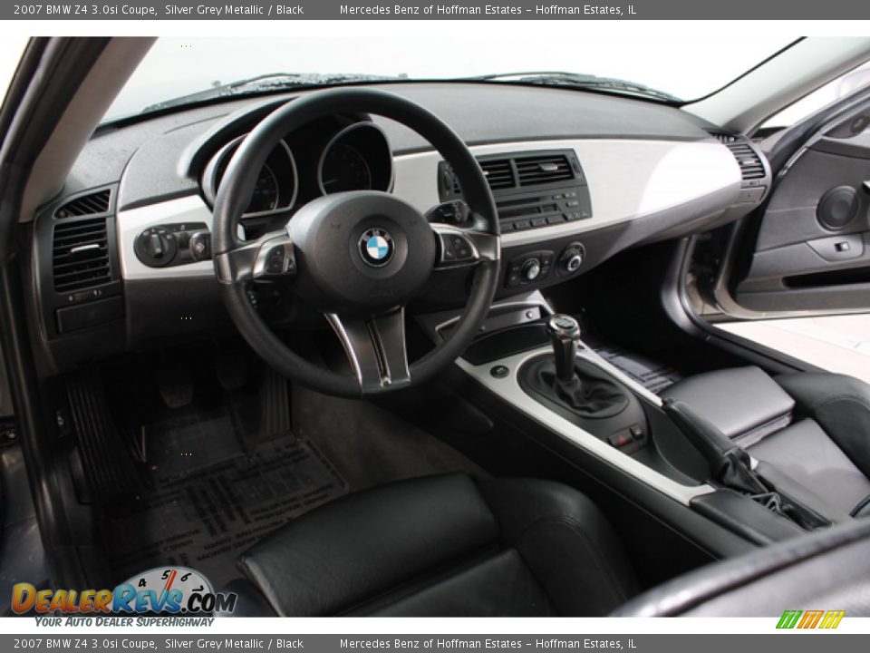 Black Interior - 2007 BMW Z4 3.0si Coupe Photo #6