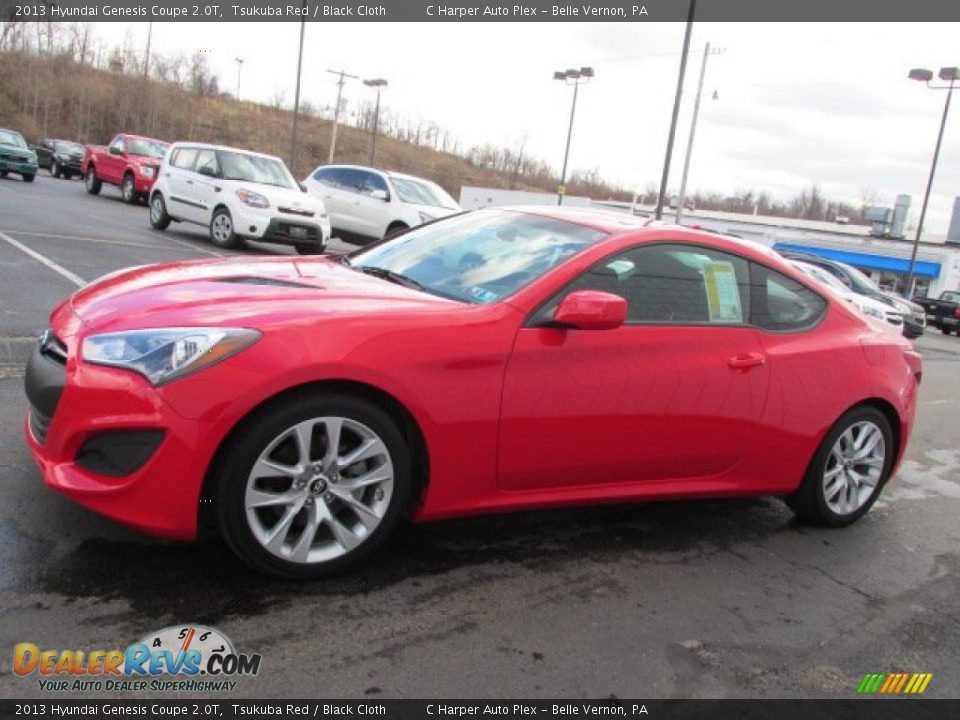2013 Hyundai Genesis Coupe 2.0T Tsukuba Red / Black Cloth Photo #6