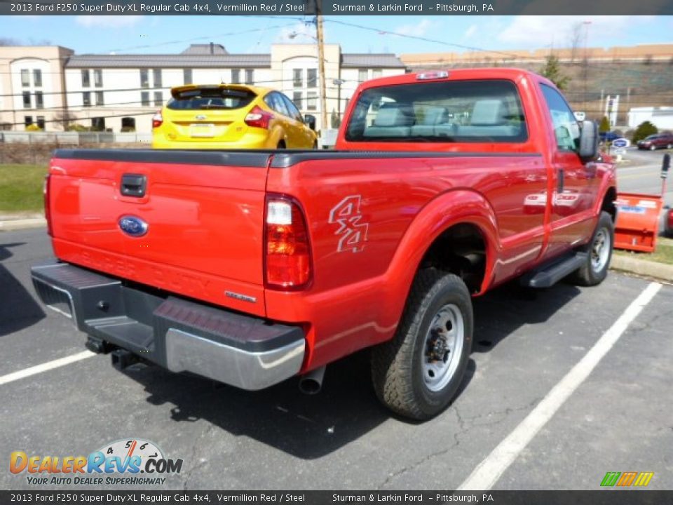 2013 Ford F250 Super Duty XL Regular Cab 4x4 Vermillion Red / Steel Photo #2