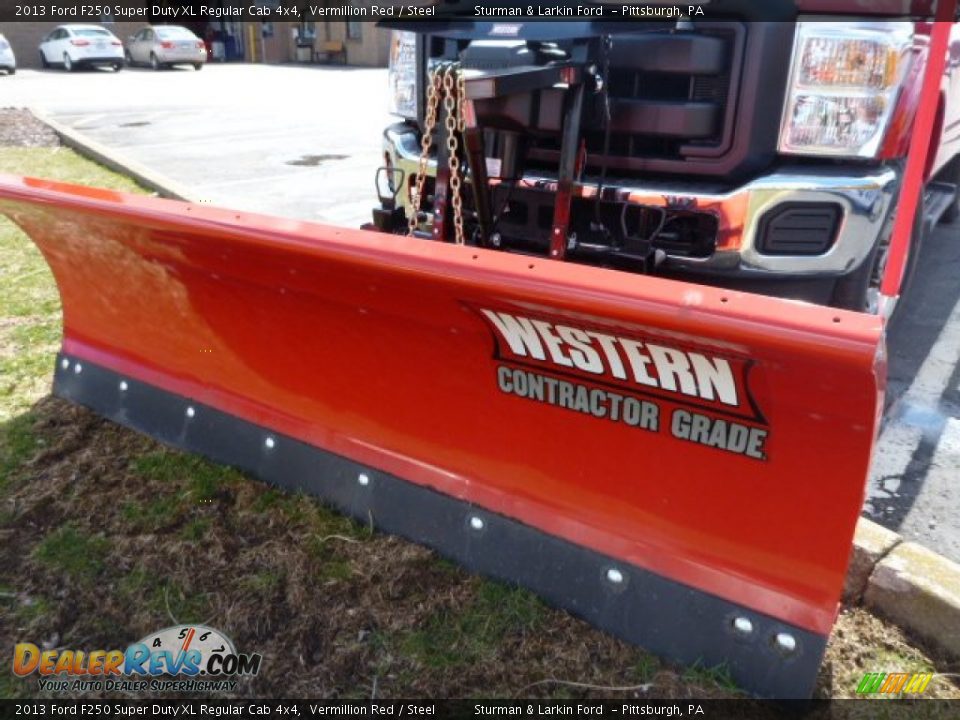 2013 Ford F250 Super Duty XL Regular Cab 4x4 Vermillion Red / Steel Photo #6