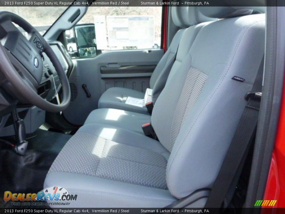 2013 Ford F250 Super Duty XL Regular Cab 4x4 Vermillion Red / Steel Photo #8