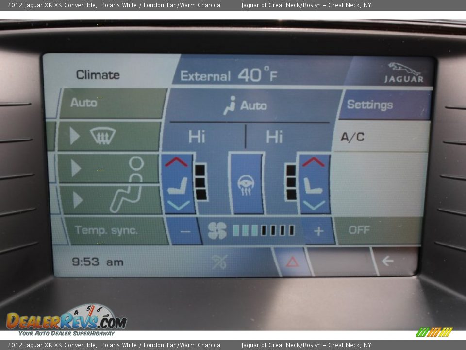 Controls of 2012 Jaguar XK XK Convertible Photo #22