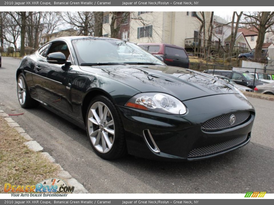2010 Jaguar XK XKR Coupe Botanical Green Metallic / Caramel Photo #7