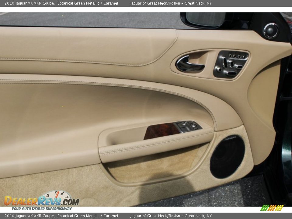 2010 Jaguar XK XKR Coupe Botanical Green Metallic / Caramel Photo #15