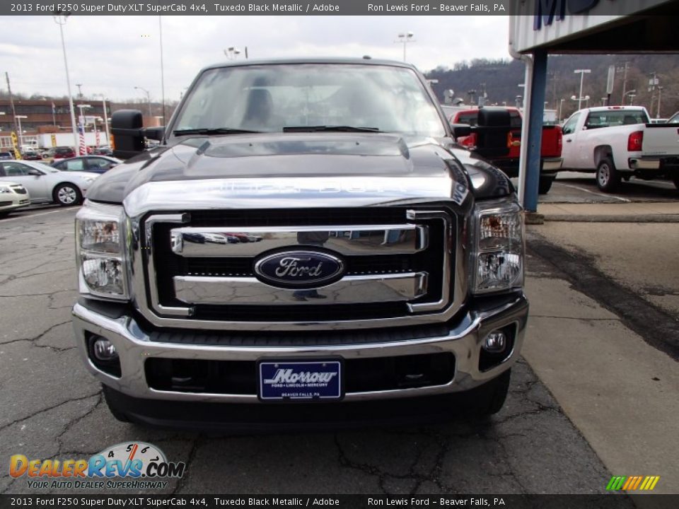 2013 Ford F250 Super Duty XLT SuperCab 4x4 Tuxedo Black Metallic / Adobe Photo #3