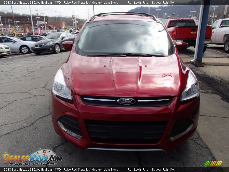 2013 Ford Escape SE 2.0L EcoBoost 4WD Ruby Red Metallic / Medium Light Stone Photo #3