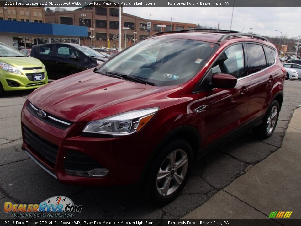 2013 Ford Escape SE 2.0L EcoBoost 4WD Ruby Red Metallic / Medium Light Stone Photo #4