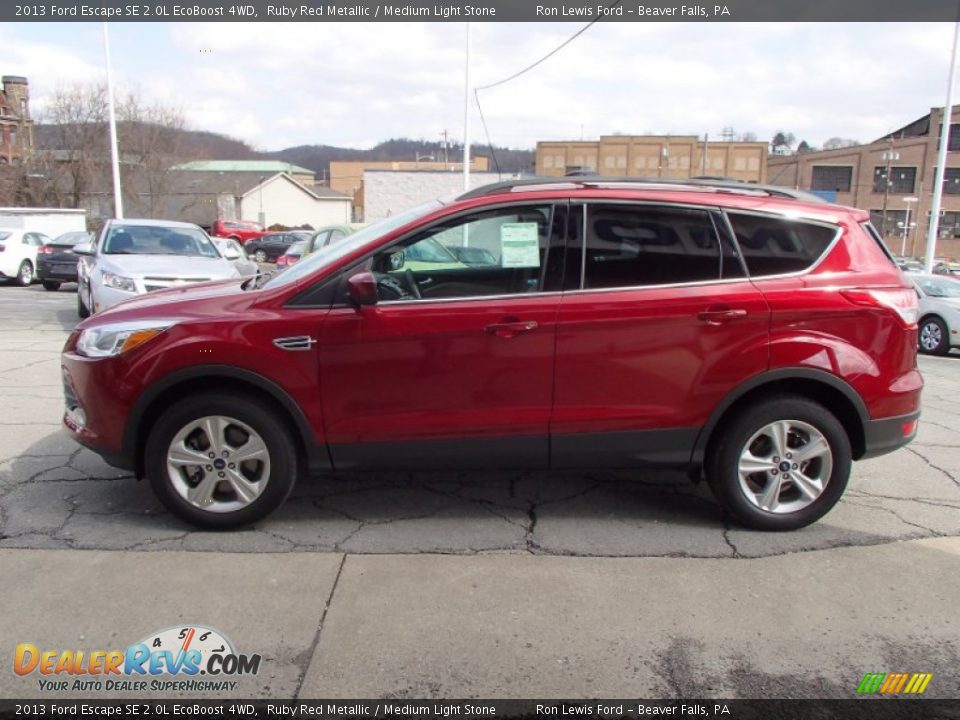 2013 Ford Escape SE 2.0L EcoBoost 4WD Ruby Red Metallic / Medium Light Stone Photo #5