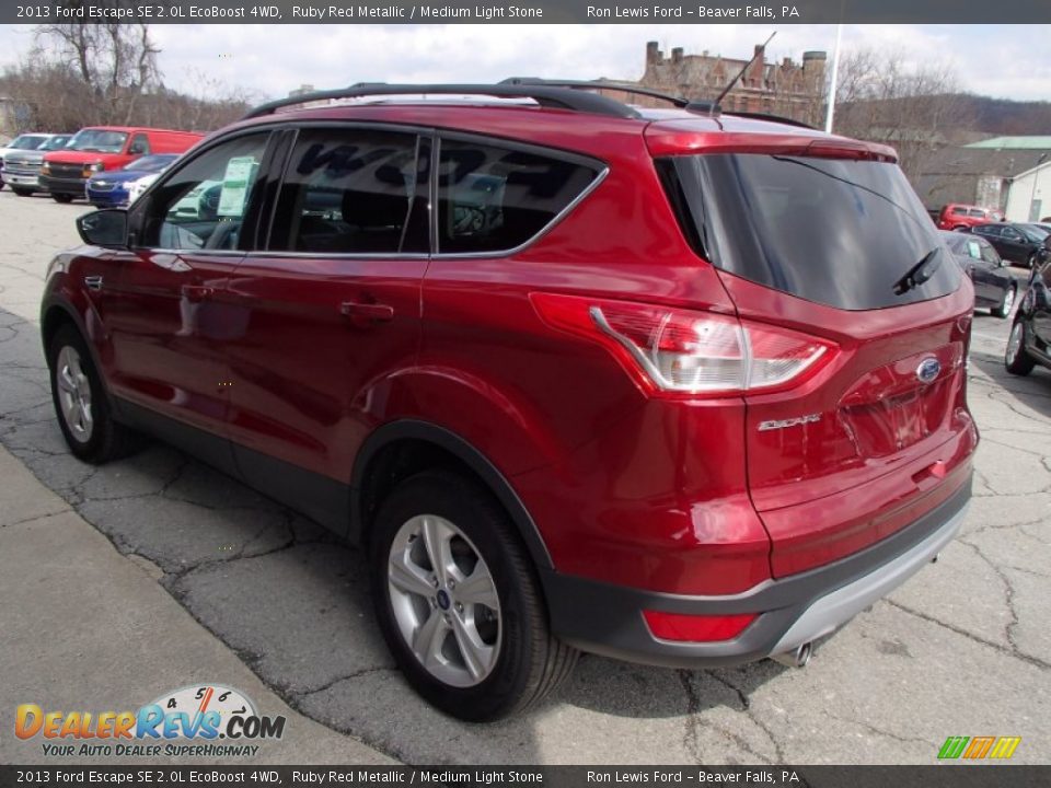 2013 Ford Escape SE 2.0L EcoBoost 4WD Ruby Red Metallic / Medium Light Stone Photo #6