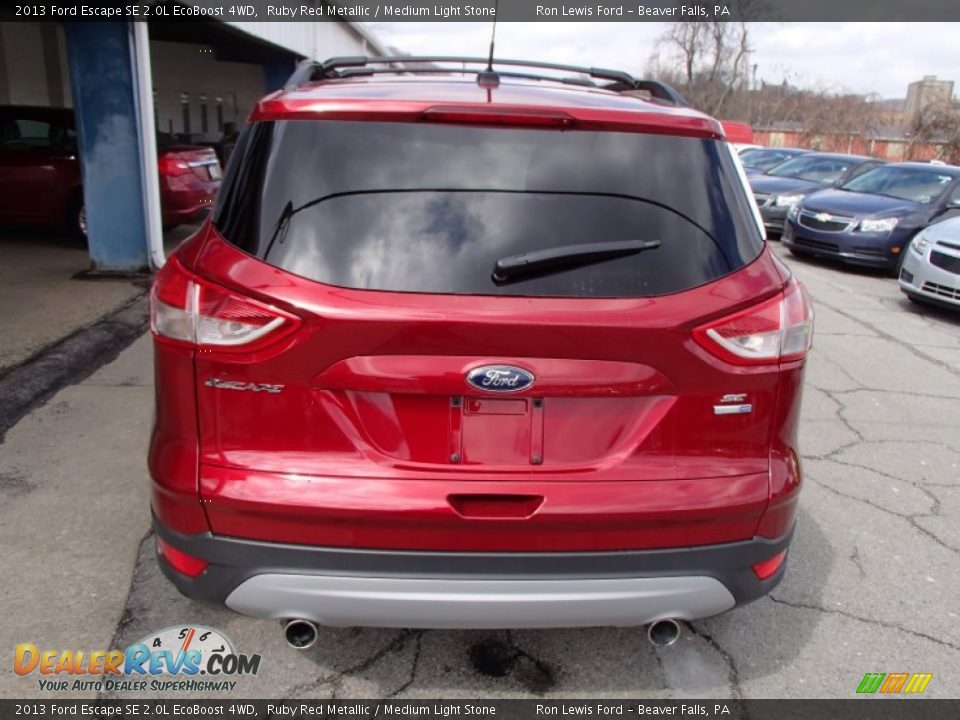 2013 Ford Escape SE 2.0L EcoBoost 4WD Ruby Red Metallic / Medium Light Stone Photo #7