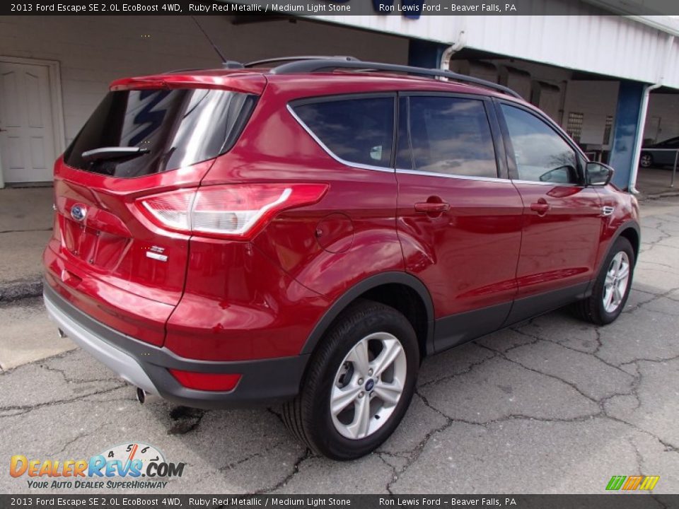 2013 Ford Escape SE 2.0L EcoBoost 4WD Ruby Red Metallic / Medium Light Stone Photo #8