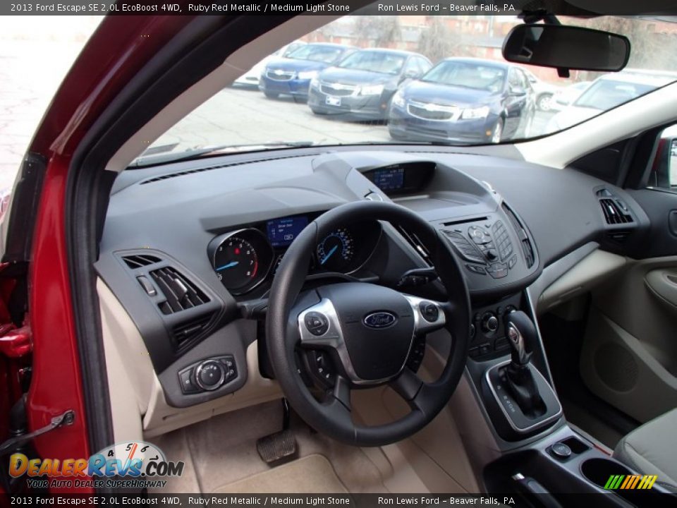 2013 Ford Escape SE 2.0L EcoBoost 4WD Ruby Red Metallic / Medium Light Stone Photo #10