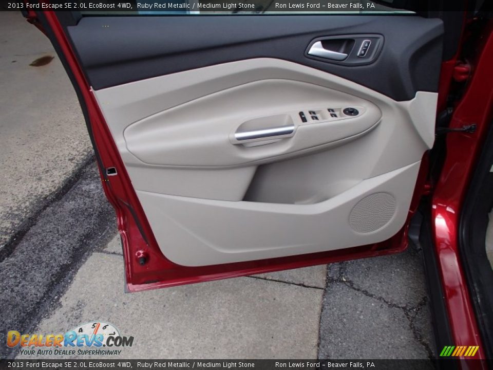 2013 Ford Escape SE 2.0L EcoBoost 4WD Ruby Red Metallic / Medium Light Stone Photo #12