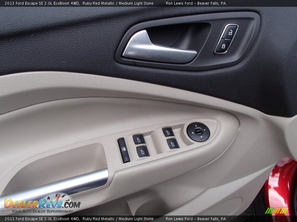2013 Ford Escape SE 2.0L EcoBoost 4WD Ruby Red Metallic / Medium Light Stone Photo #15