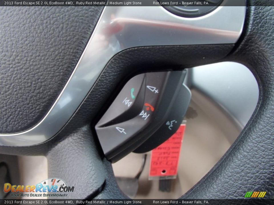 2013 Ford Escape SE 2.0L EcoBoost 4WD Ruby Red Metallic / Medium Light Stone Photo #18