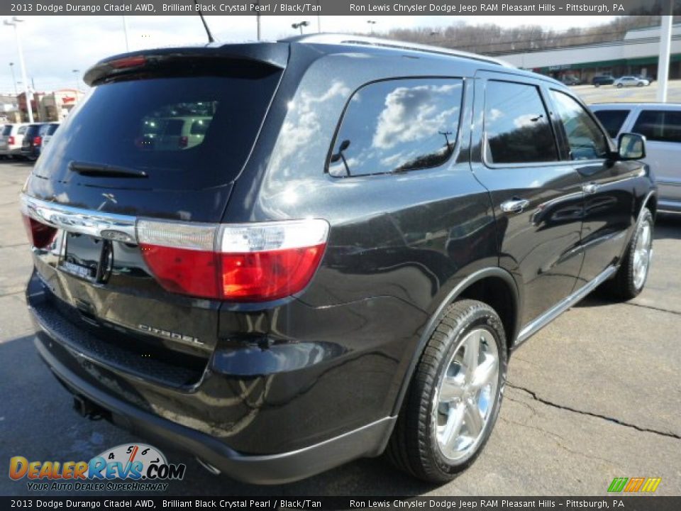 2013 Dodge Durango Citadel AWD Brilliant Black Crystal Pearl / Black/Tan Photo #3