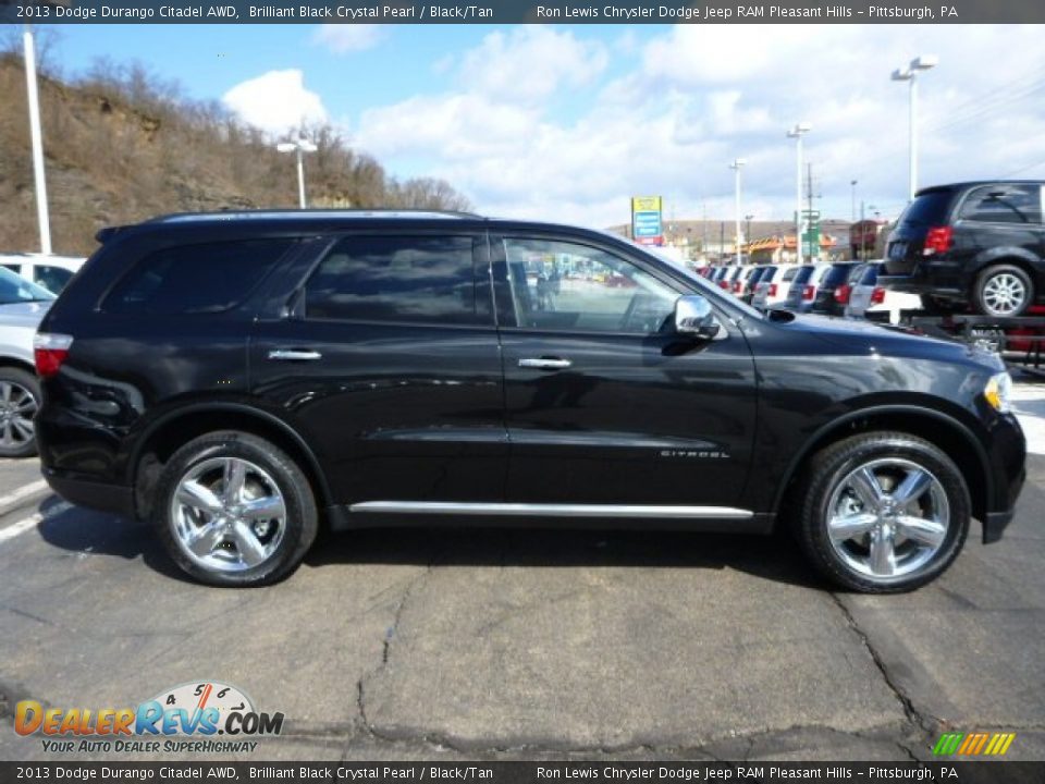 2013 Dodge Durango Citadel AWD Brilliant Black Crystal Pearl / Black/Tan Photo #4