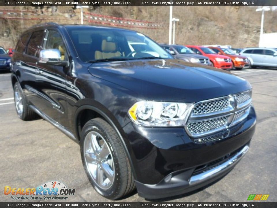 2013 Dodge Durango Citadel AWD Brilliant Black Crystal Pearl / Black/Tan Photo #5