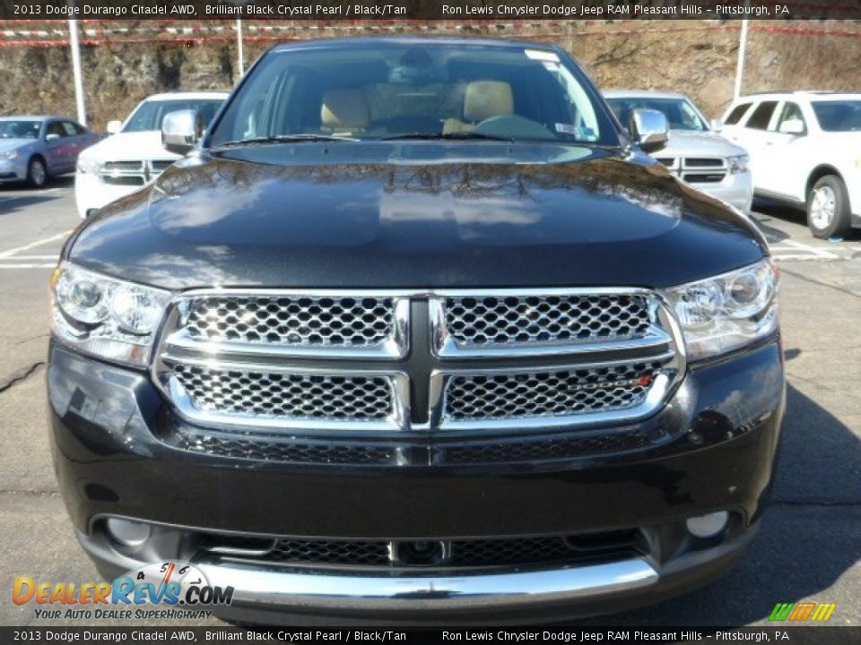 2013 Dodge Durango Citadel AWD Brilliant Black Crystal Pearl / Black/Tan Photo #6