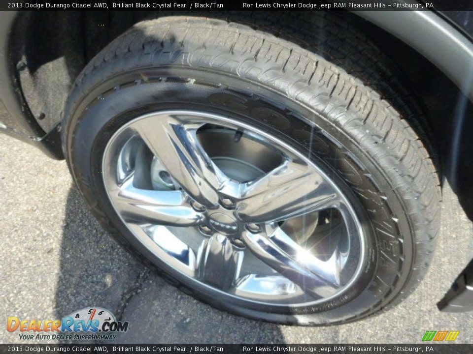 2013 Dodge Durango Citadel AWD Brilliant Black Crystal Pearl / Black/Tan Photo #7
