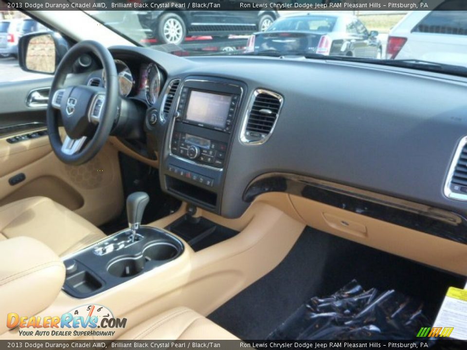 2013 Dodge Durango Citadel AWD Brilliant Black Crystal Pearl / Black/Tan Photo #9