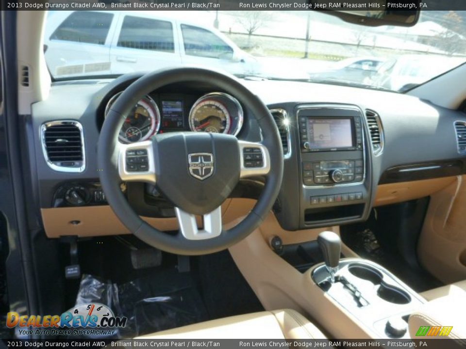 2013 Dodge Durango Citadel AWD Brilliant Black Crystal Pearl / Black/Tan Photo #14