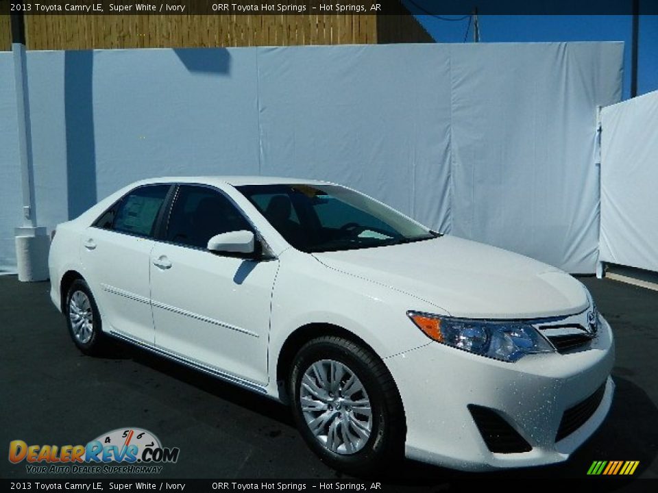 2013 Toyota Camry LE Super White / Ivory Photo #1