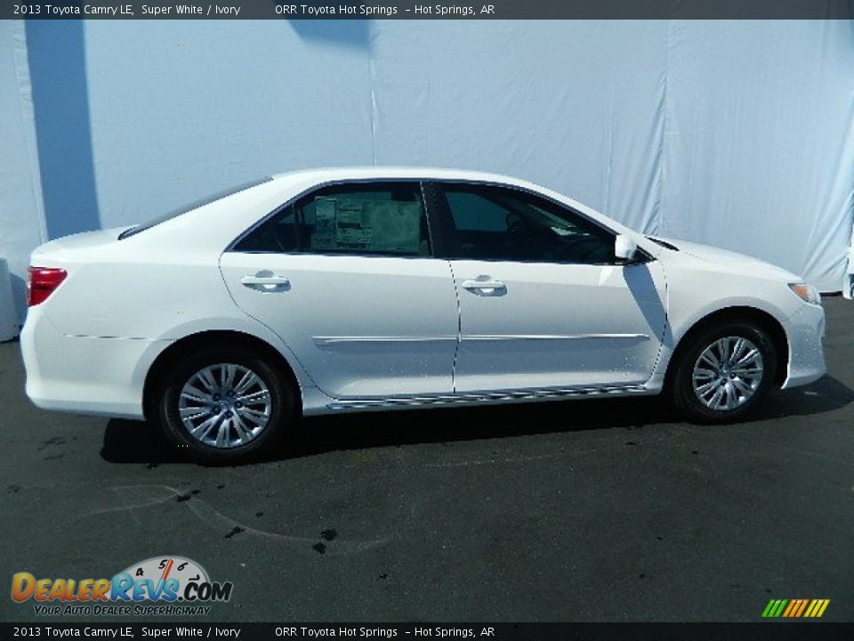 2013 Toyota Camry LE Super White / Ivory Photo #2