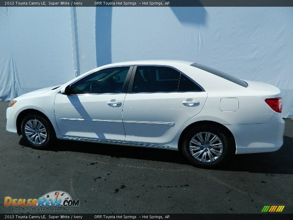 2013 Toyota Camry LE Super White / Ivory Photo #4