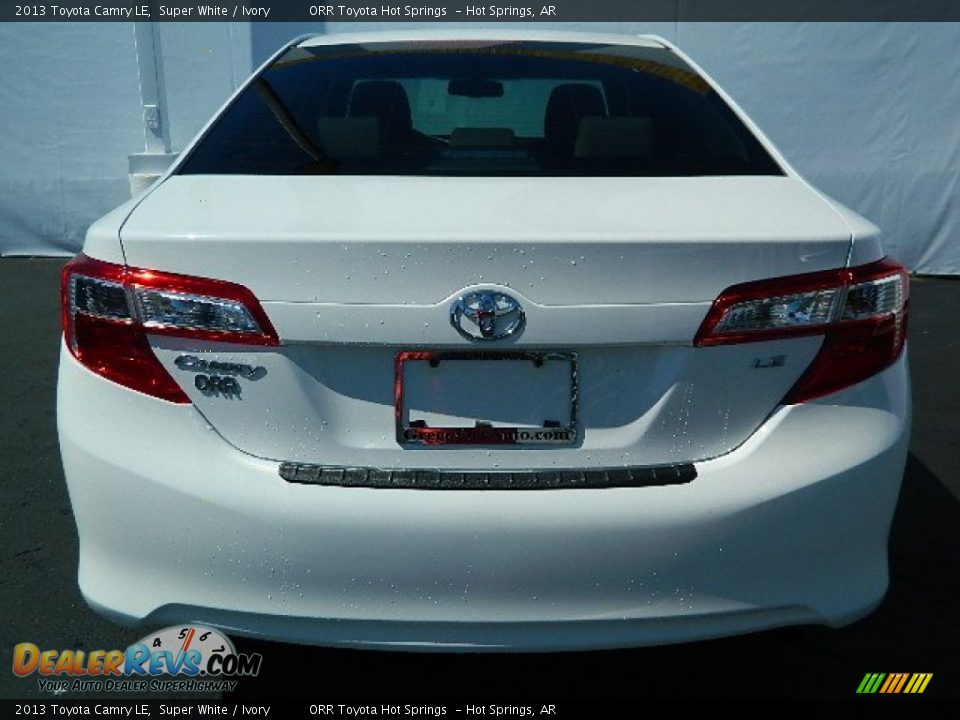 2013 Toyota Camry LE Super White / Ivory Photo #5