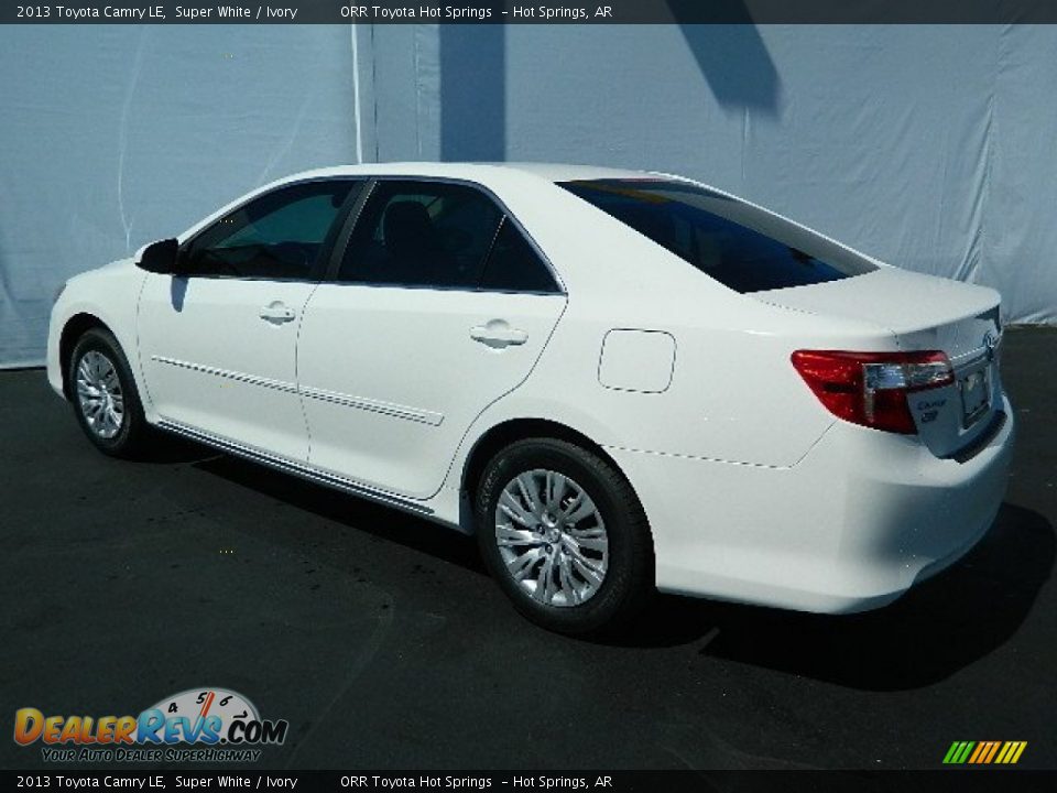 2013 Toyota Camry LE Super White / Ivory Photo #6